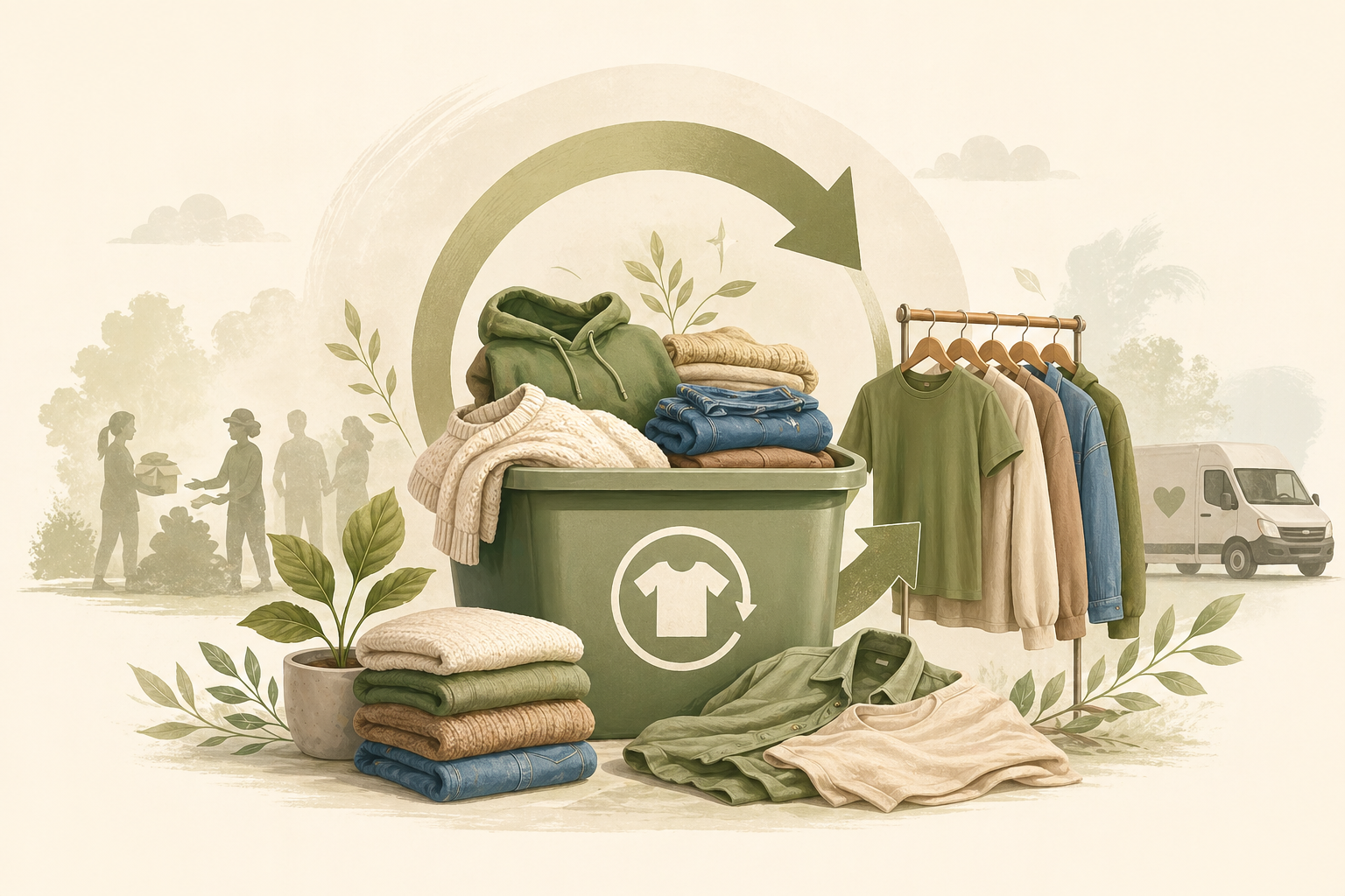 CycleWear donation pickup illustration